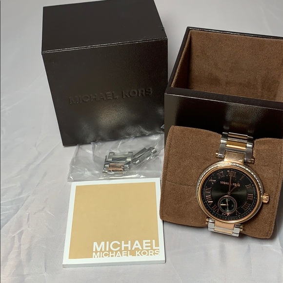 Michael Kors Accessories - Michael Kors rose gold and silver watch
